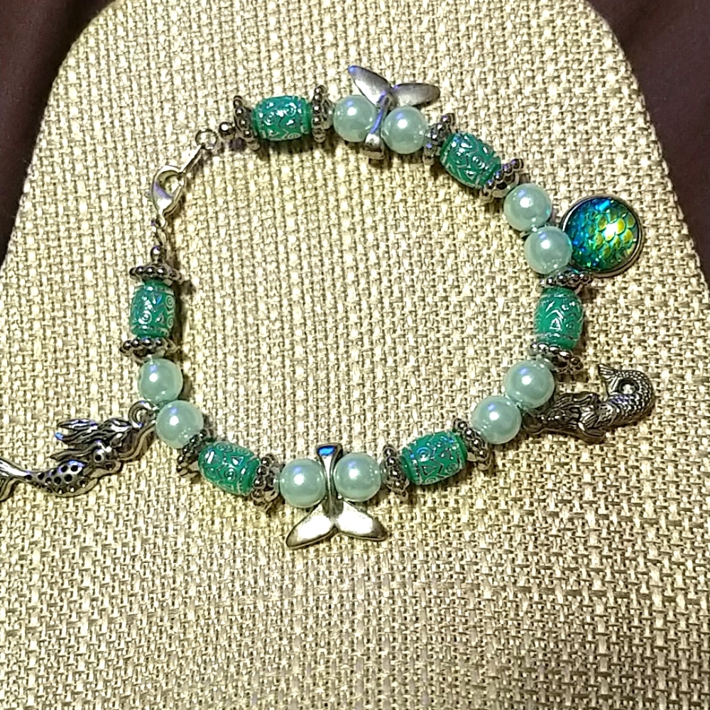 Mermaid Charm Bracelet 8"